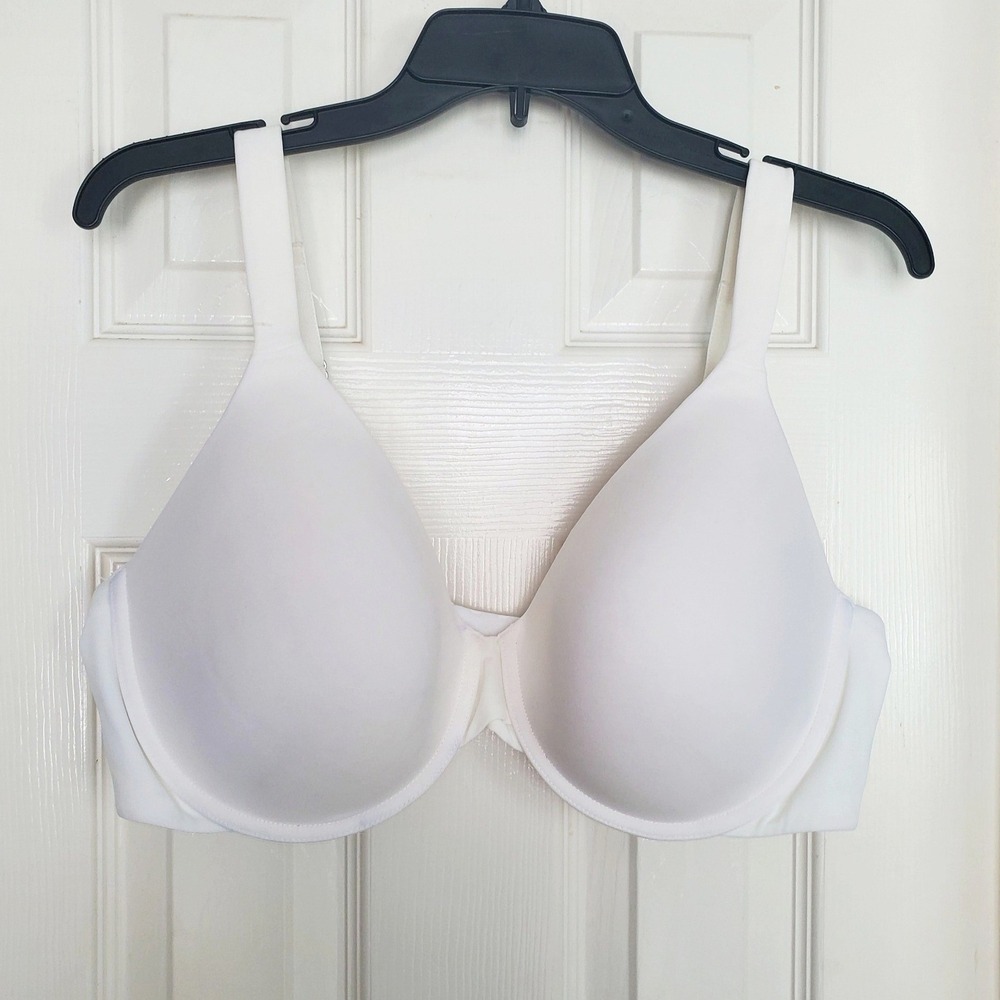 Ambrielle Full Figure Bra White Everyday Underwire Comfort Plus Size 42D